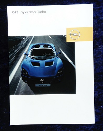 Opel speedster turbo prospekt - opel,