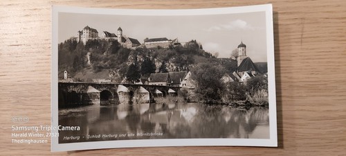 Postkarte harburg schloß - harburg,