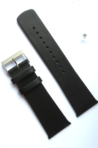 Uhrband leder schwarz - leder,