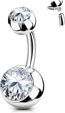 Bauchnabelpiercing silber 925 - bauchnabelpiercing,