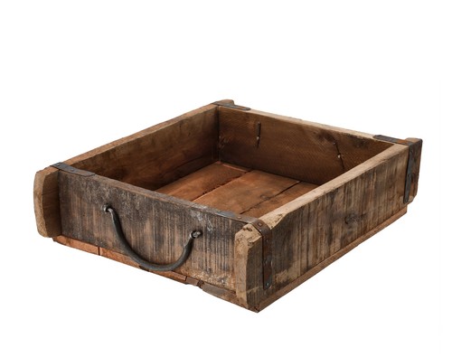 Vintage holz kiste - kiste, ziegel