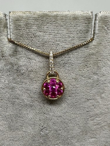 14k gelbgold rubin diamant - 14k,