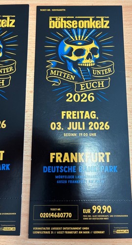 Böhse onkelz ticket - böhse,