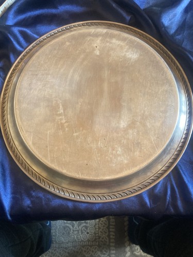 Vintage versilbertes rundes - versilbertes,