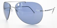 SILHOUETTE Sonnenbrille 8667 60 6231 Titan Pilot Grau Polarisiert UV RX Gunmetal