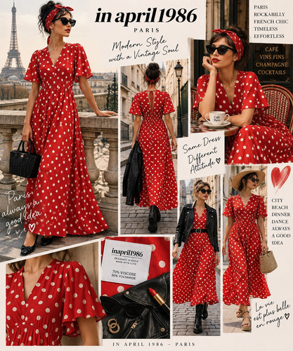 Maxikleid polka dot april - maxikleid,