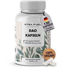 DAO Enzym Kapseln - Vegane Diaminoxidase aus Erbsensprossen - 300.000 HDU