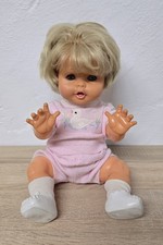 Puppe Vinylpuppe Zapf Doll 40 cm Schlafaugen Trink Und Nässfunktion Vintage