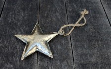 Shabby Stern Gold 8cm Weihnachtsdeko Christbaumschmuck Fensterdeko Nostalgie