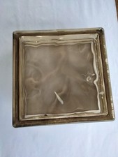 Glasbausteine 24x24x8cm Glasbaustein Bronze Dekor Wolke Top