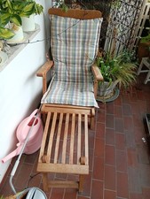 Garten Chaise Longue Holz Mit Polster