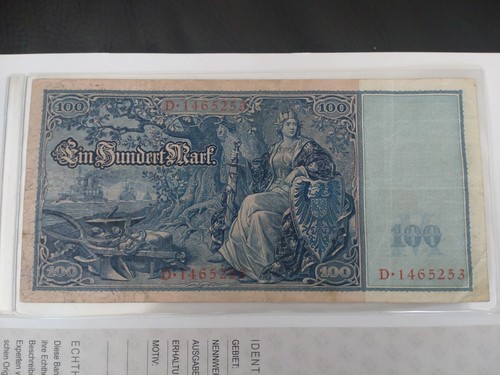 100 mark 1910 banknote - mark,