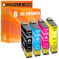 8 Patronen XXL für Epson Stylus T1291-1294 SX 425 W SX 430 W SX 435 W SX 438 W