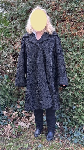 Pelzmantel schwarzer swakara - pelzmantel,
