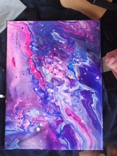 Acrylbild abstrakt neon modern - acrylbild,