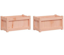 Pflanzkübel 2er Set  Douglasien Holz unbehandelt 60x31x31 cm rechteckig Garten