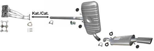 Auspuff für corrado 8 - auspuff, 1.8
