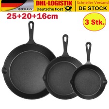 3er Set Gusseisen-Pfanne
