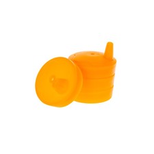 TUPPERWARE 4x Tuppercare Ersatzdeckel Kinderbecher Trinklerntasse ORANGE