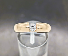 Damen Solitär Brillant Ring 0,25ct Ring Gelbgold 585/14K  5,80Gramm Gr.54 #1115