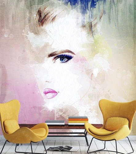 Aquarell frau q6646 tapete - aquarell,