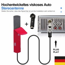 AM FM Klebeantenne 12V PKW KFZ Stereo Auto Radio Antenne Scheibenantenne SUV LKW