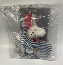 Sigikid Hund Schmusetuch Schnuffeltuch Kuscheltuch blau weiß gestreift 45580 neu