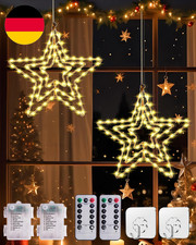 LED Weihnachtsdeko Stern Fenster Beleuchtet Mit Timer & Fernbedienung,Leuchtster