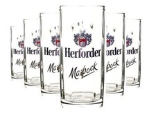 6x Herforder Bier Glas 0,2l