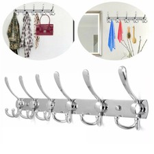 6 Haken Edelstahl Wandgarderobe Garderobe Hakenleiste Garderobenhaken Haken DHL