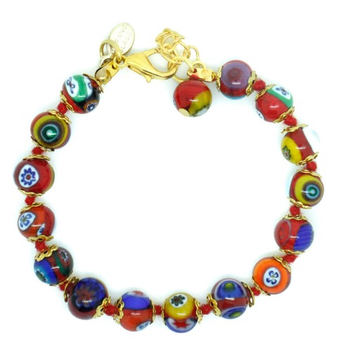 Murano glasarmband rot multi - murano,