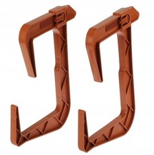 2x Blumentopf- und Balkonkastenhalter braun Aufhänger