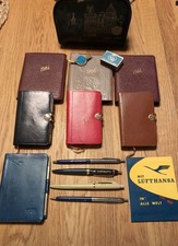 Lufthansa, PAN AM Air France 60er Jahre Agenda,Kalender,Tasche, Kugelschreiber..