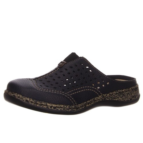 Rieker damen sabot blau - sabot,