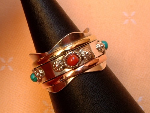 Designer drehring koralle - -, &