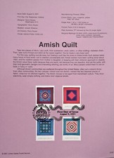 USA   FDC:  09.08.2001   4-er Serie   34-ct    Amish Quilt          01 37