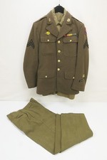 US WW2 Uniform Field Wool Jacket 106st Division 1940 mit Feldhemd und Hose
