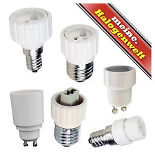Leuchtmittel-Adapter E14 E27 auf E14 E27 Gu10 G9 Set LED Lampen-Sockel Fassung