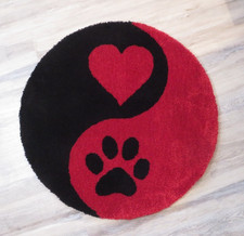 75cm handgetufteter Teppich