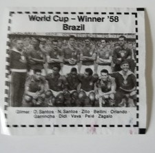 Mannschaftsfoto/Kaugummibild von der Fußball WM 1958