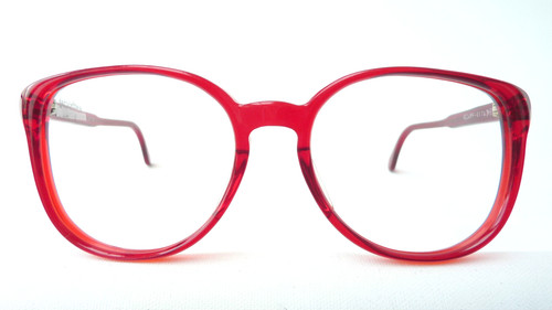 Brille kirschrot