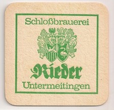 Schloßbrauerei Rieder, Untermeitingen - alter Bierdeckel aus Schwaben