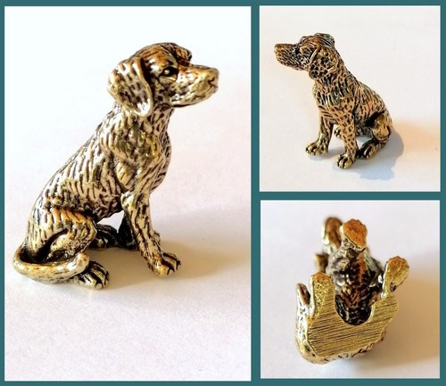 Messing figur golden retriever - messing,