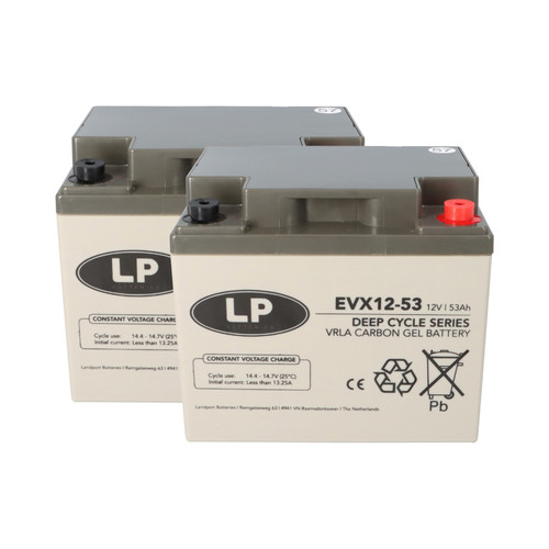 Blei akku 12v 53ah - akku, 2x