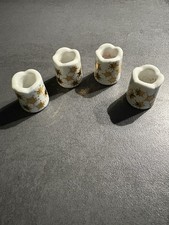 5 St. Funny Design Porzellan Kerzenhalter, mini Kerzenständer, W.Germany,Weihnac