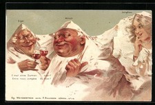 Künstler-AK Killinger Nr. 114: Eiger und Mönch schließen die Jungfrau aus, Berg 