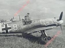 Orig.Foto Jagdflieger Me109 Flugzeug Camo Tarn Kennung