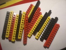 LEGO 20 x Technic Lochbalken #3895 1x12 11 Löcher schwarz gelb rot