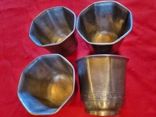 4 er Set Whiskey Whisky Zinnbecher kein Glas exklusiv