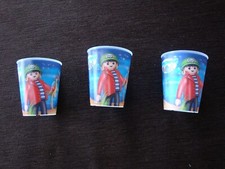 3 Playmobil Becher / Sammelbecher / Kindertrinkbecher aus Plastik, wie neu